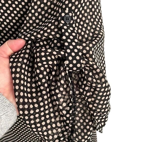EUC Bellatrix Sheer Polka Dot Print Duster Blouse - Size M - Picture 4 of 5
